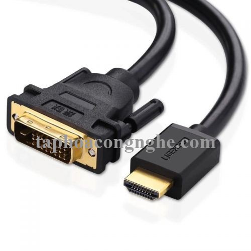 Ugreen 50349 3M màu Đen Cáp chuyển đổi HDMI sang DVI 24 + 1 thuần đồng HD133 30050349